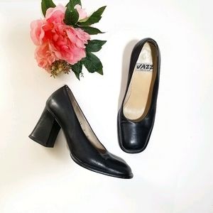 JAZZ Spain Vintage 90 Square Toe Chunky Heel Shoes